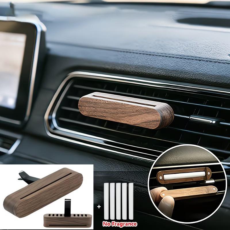 Home Fragrance Diffuser Refills - ที่หนีบกระจายกลิ่นหอมในรถยนต์แบบเติมได้ ทำจากไม้ ติดช่องแอร์รถยนต์ กลิ่นหอมติดทนนาน ใช้ได้ทั้งในรถยนต์และที่บ้าน