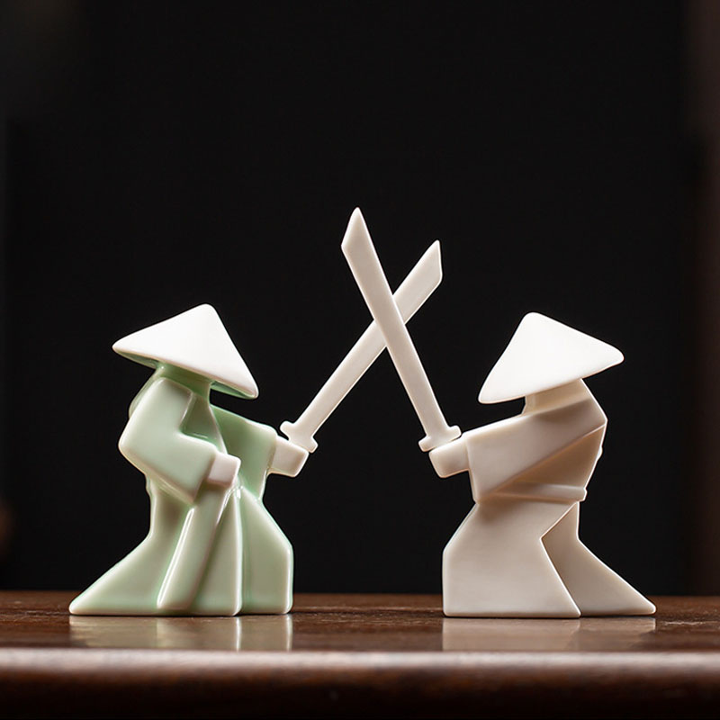 Home Fragrance Incense Sticks - ดาบอัศวิน Expert เซรามิค Samurai รูปปั้นอัศวินตกแต่งบ้านธูป Stick
