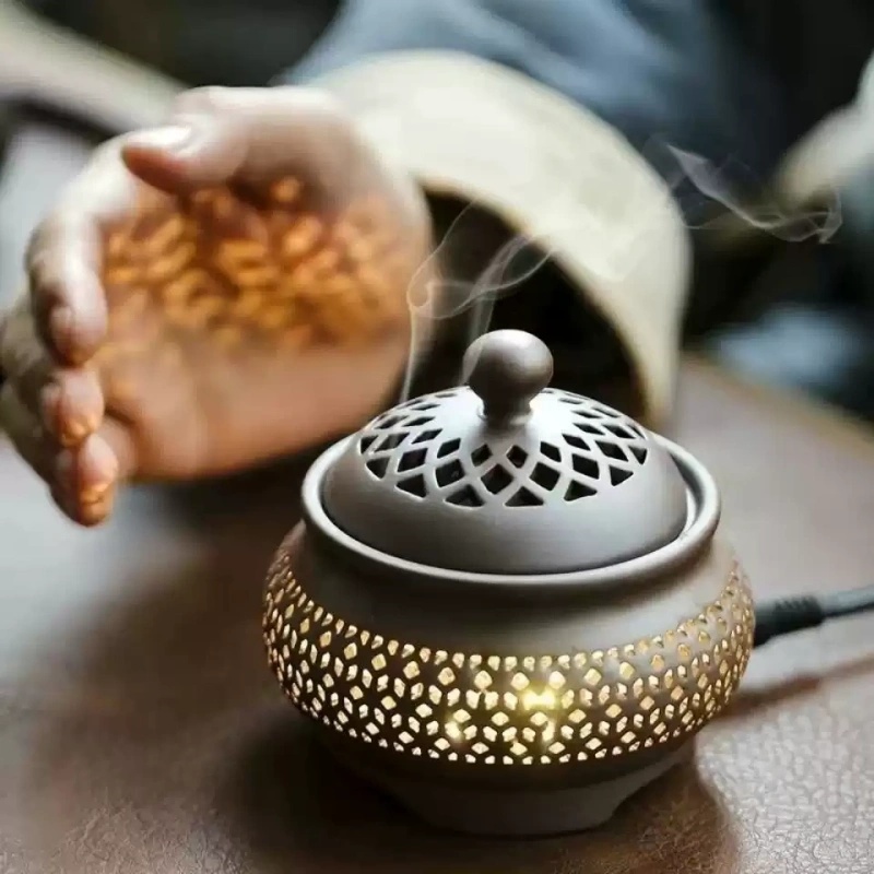 Home Fragrance Luxury - เครื่องกระจายกลิ่นหอมเซรามิกไฟฟ้า ดีไซน์หรูหรา ชาร์จไฟได้ ตกแต่งภายในบ้าน