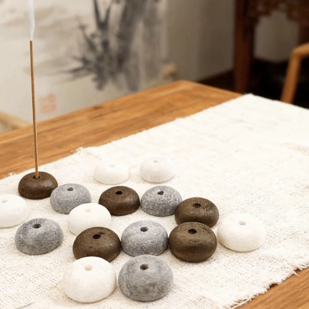 ที่วางธูปหินธรรมชาติ 2 ชิ้น ฐา - Home Fragrance Incense Sticks บทวิจารณ์และราคา