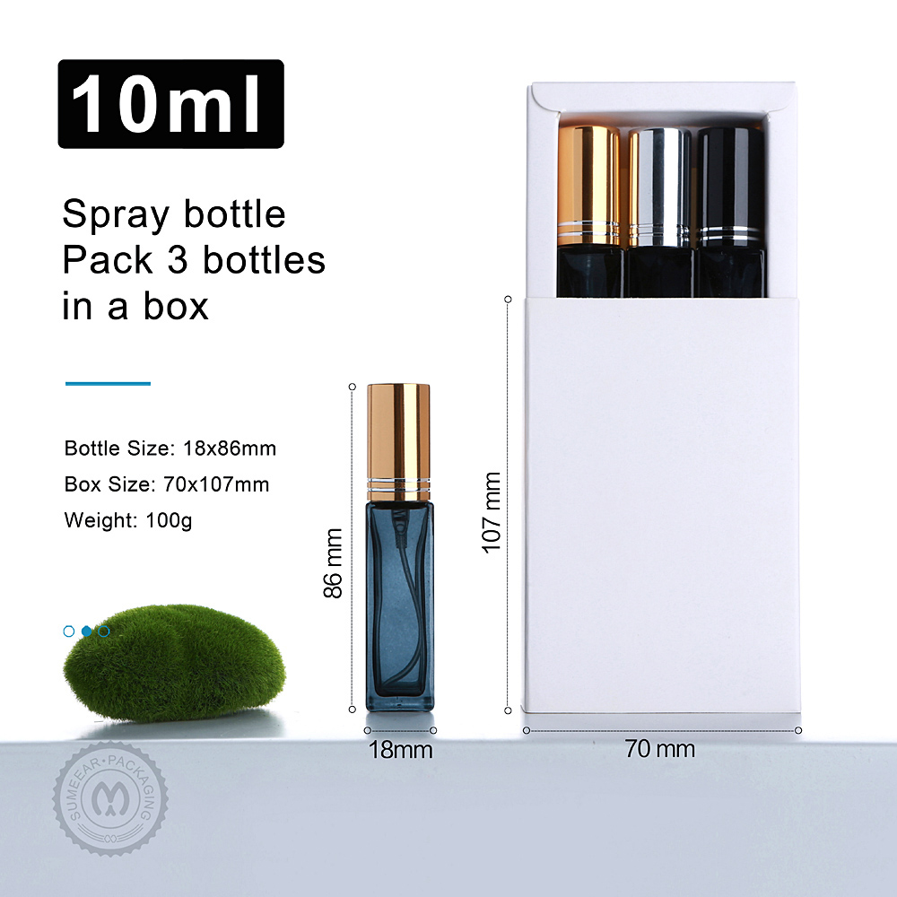 ขวดน้ำหอมแก้วสีฟ้าขนาด 10 มล.  - Perfume Atomizer Travel บทวิจารณ์และราคา